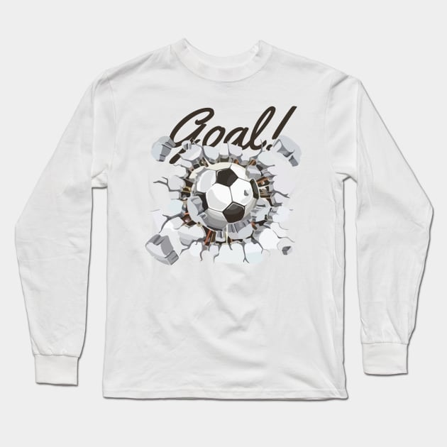 Football Soccer GOAL! Long Sleeve T-Shirt by Joker & Angel